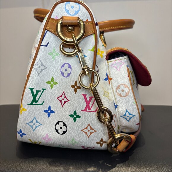 LOUIS VUITTON Takashi Murakami Monogram Multicolore Rita Bag White M40125 - Picture 6 of 16